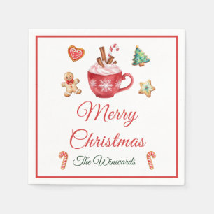 Christmas Cookies and Cocoa Party Napkin