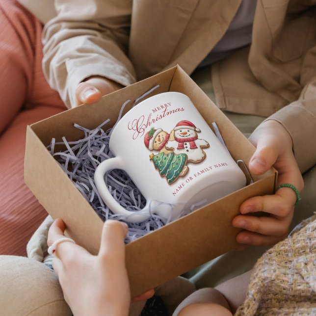 Christmas Cookies and Custom Name Merry Christmas Coffee Mug (Creator Uploaded)