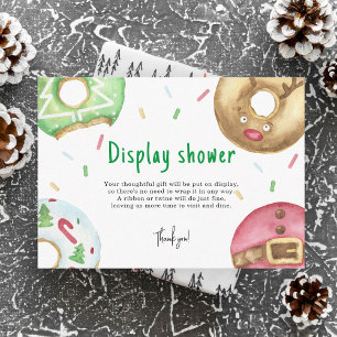 Christmas cookies and doughnuts - display shower enclosure card