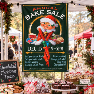 Christmas Cookies Bake Sale Food Market Event Banner