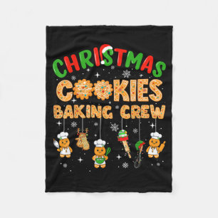 Christmas Cookies Baking Crew Funny Cookie Family  Fleece Blanket