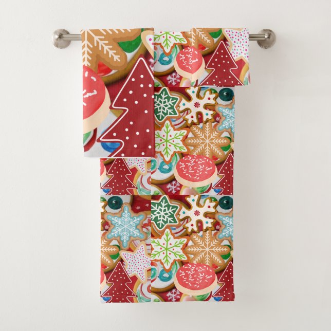 Christmas Cookies Bath Towel Set (Insitu)
