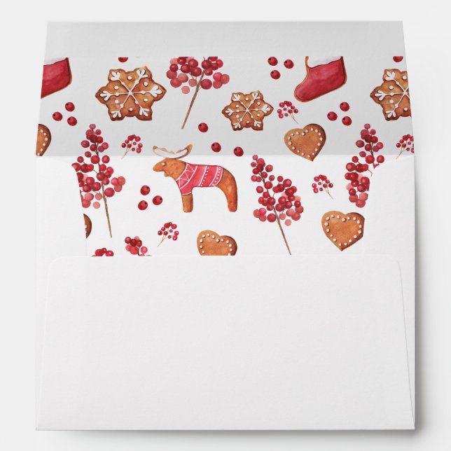 Christmas Cookies & Berries Envelope (Back (Bottom))
