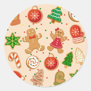 Christmas Cookies Classic Round Sticker