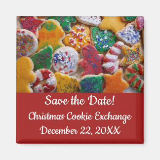Christmas Cookies Colourful Holiday Save the Date Magnet