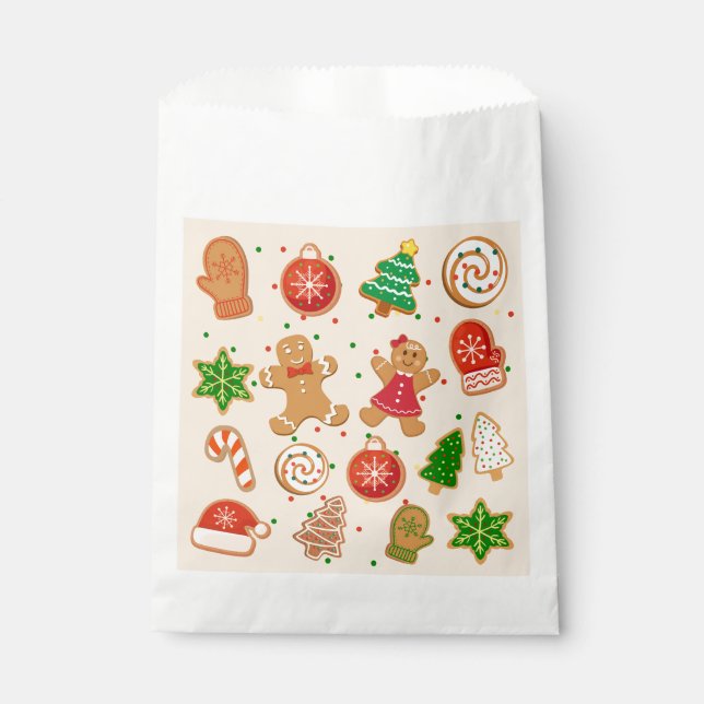 Christmas Cookies Favour Bags (Front)