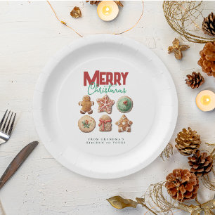 Christmas Cookies Festive Holiday Baking Party Paper Plate