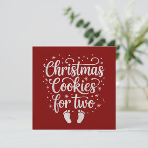 Christmas Cookies For Two Maternity Pregnancy Xmas Holiday Card