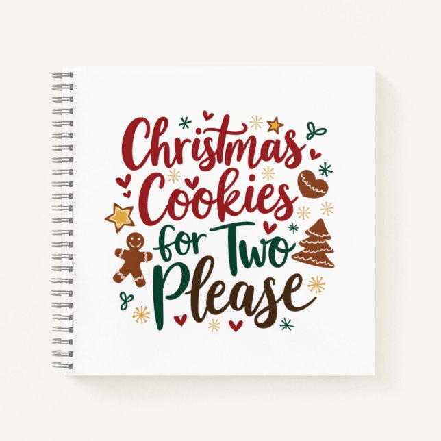 Christmas Cookies For Two Please Pregnancy  Xmas   Notebook (Front)