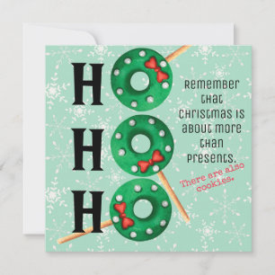 Christmas Cookies Funny Ho Ho Ho  Holiday Card