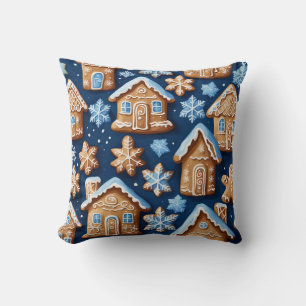 Christmas cookies ginger breadman Winter holiday   Cushion