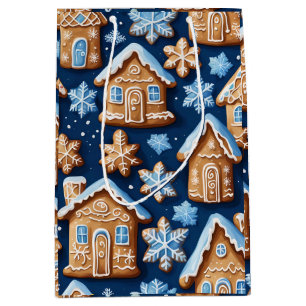 Christmas cookies ginger breadman Winter holiday Medium Gift Bag