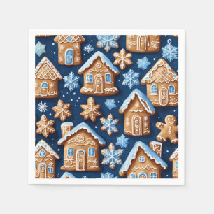 Christmas cookies ginger breadman Winter holiday   Napkin