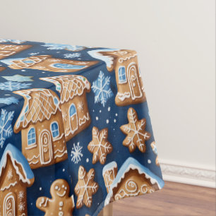 Christmas cookies ginger breadman Winter holiday Tablecloth