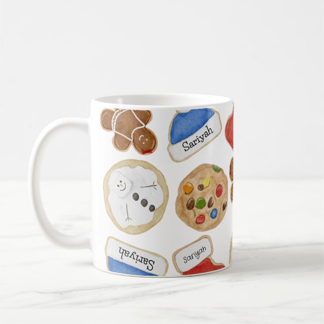 Christmas Cookies Gingerbread Lady Custom Coffee Mug (Left)