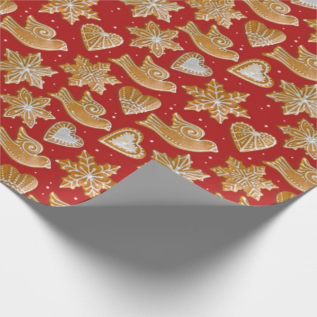 Christmas Cookies | Gingerbread Medovniky Wrapping Paper (Corner)