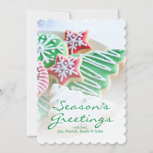 Christmas cookies holiday card (Front)