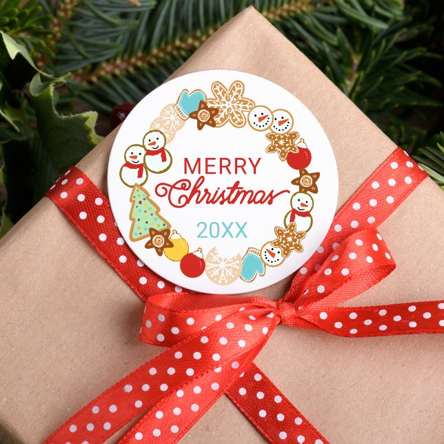 Christmas Cookies Holiday Classic Round Sticker (Creator Uploaded)