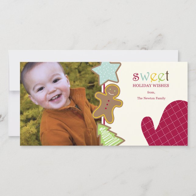 Christmas Cookies Holiday Photo Cards (Front)