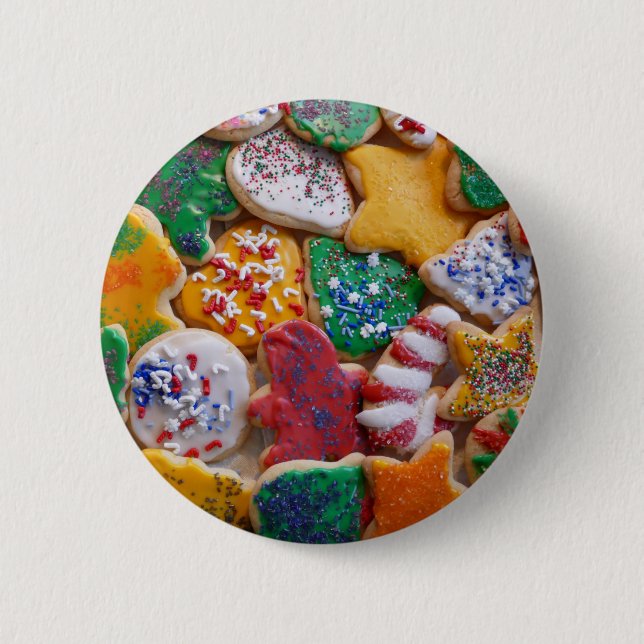 Christmas Cookies I Colourful Holiday Baking 6 Cm Round Badge (Front)