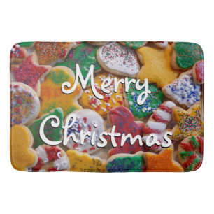Christmas Cookies I Colourful Holiday Baking Bath Mat