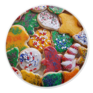 Christmas Cookies I Colourful Holiday Baking Ceramic Knob