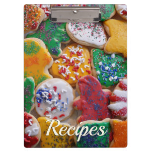 Christmas Cookies I Colourful Holiday Baking Clipboard