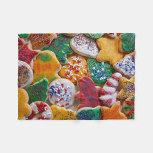 Christmas Cookies I Colourful Holiday Baking Fleece Blanket