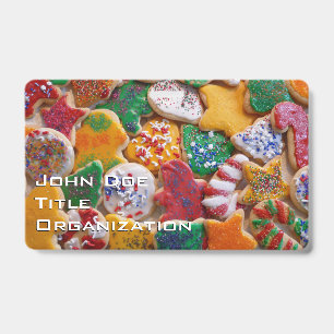 Christmas Cookies I Colourful Holiday Baking ID Badge