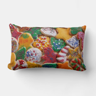 Christmas Cookies I Colourful Holiday Baking Lumbar Cushion