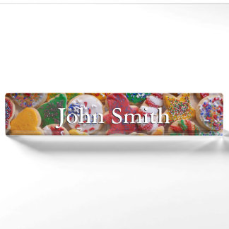 Christmas Cookies I Colourful Holiday Baking Nameplate