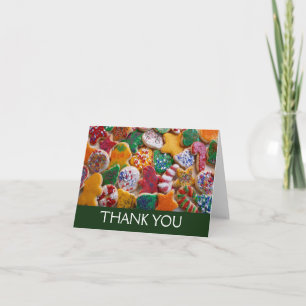 Christmas Cookies I Colourful Holiday Baking Thank You Card