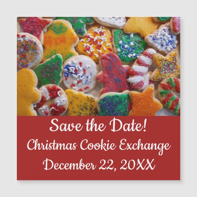 Christmas Cookies I Colourful Holiday Save the Dat (Front)