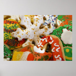 Christmas Cookies II Colourful Holiday Baking Poster