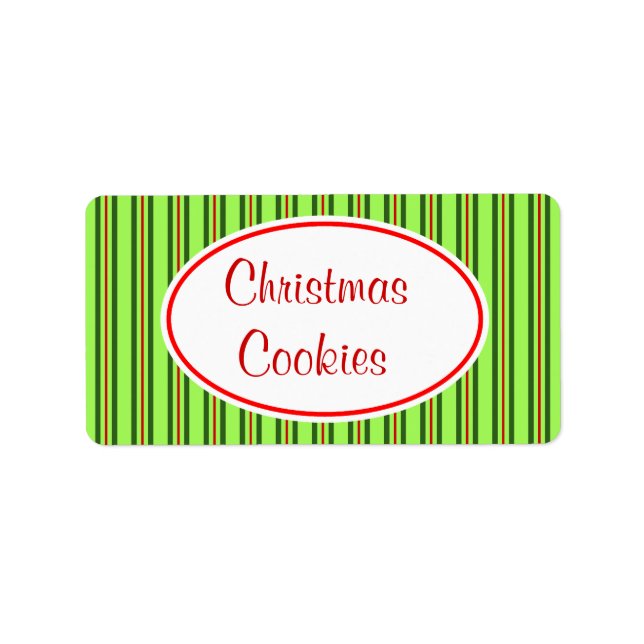 Christmas Cookies Label (Front)