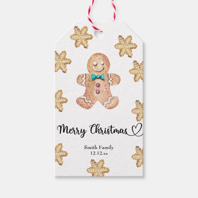 Christmas cookies - merry christmas gift tags (Front)