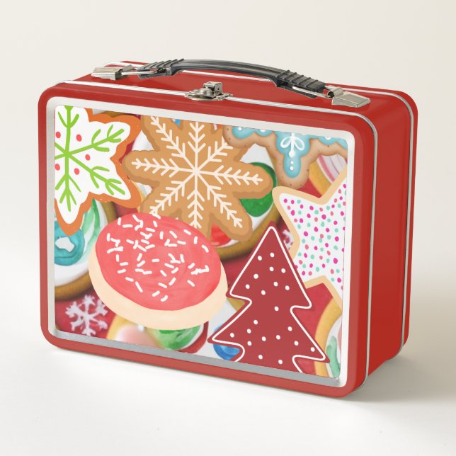 Christmas Cookies Metal Lunch Box (Front)
