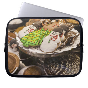 Christmas cookies on display in a New York city Laptop Sleeve