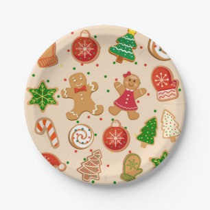 Christmas Cookies Paper Plate