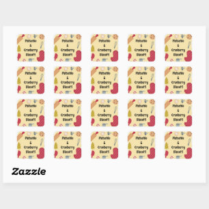 Christmas Cookies Personalized Custom Square Sticker