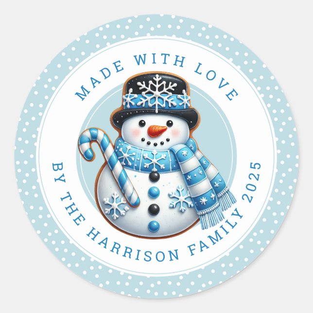 Christmas Cookies Round Stickers (Front)