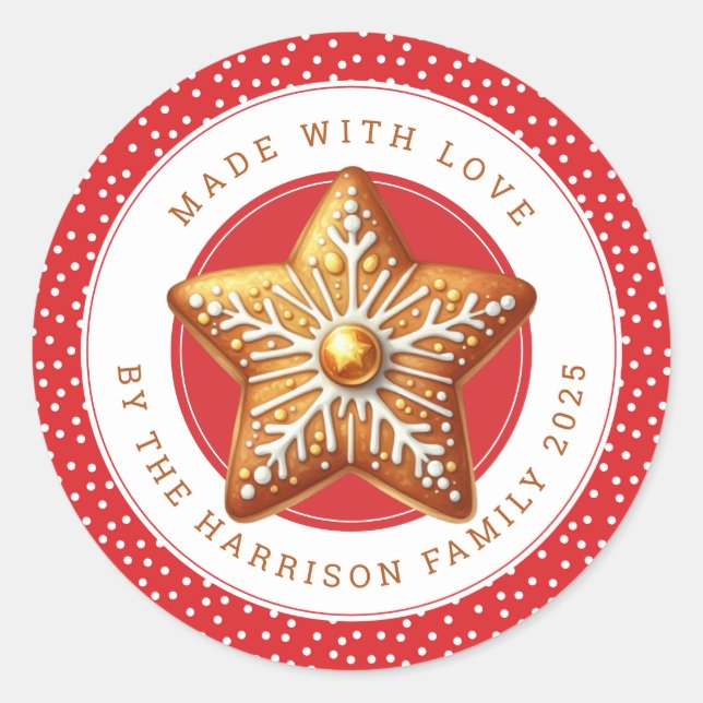 Christmas Cookies Round Stickers (Front)