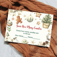 Christmas Cookies Santa Guess How Many Candies