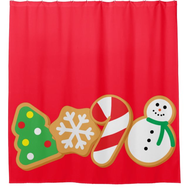 Christmas Cookies Shower Curtain (Front)