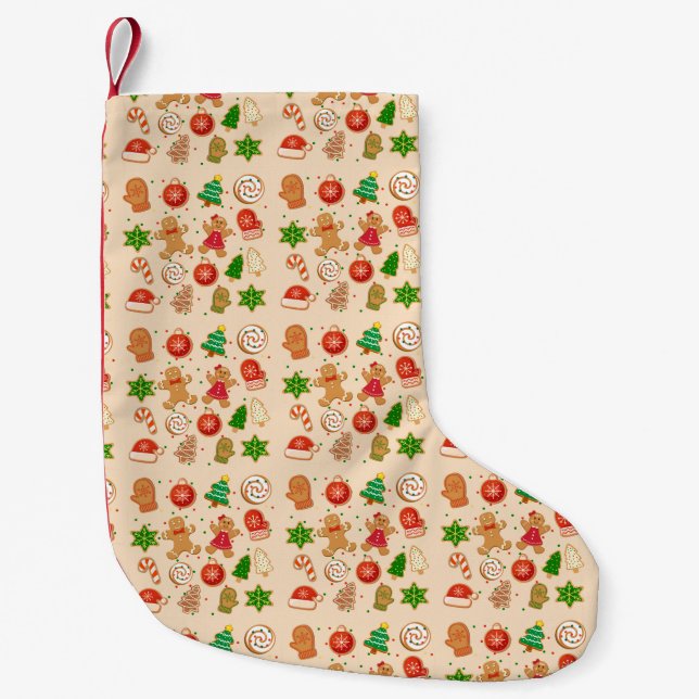 Christmas Cookies Small Christmas Stocking (Front)