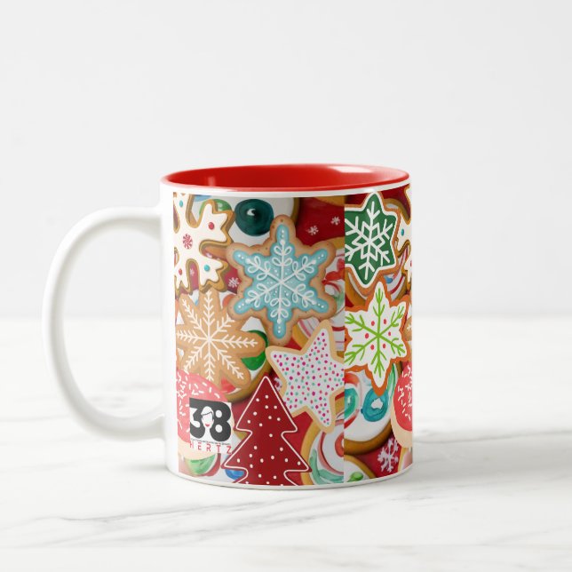 Christmas Cookies Two-Tone Coffee Mug (Left)