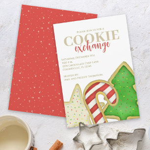 Christmas Cookies Whimsical Sweet Holiday Cute Fun Invitation