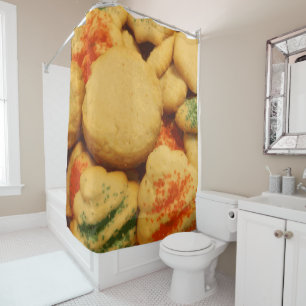 Christmas Cookies with Sugar Sprinkles Shower Curtain