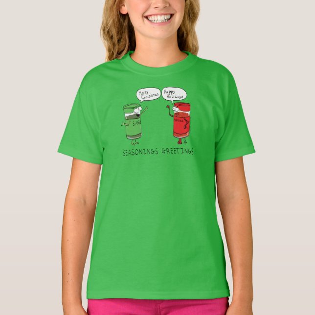 Christmas Cooking Funny Chef Spices T-Shirt (Front)
