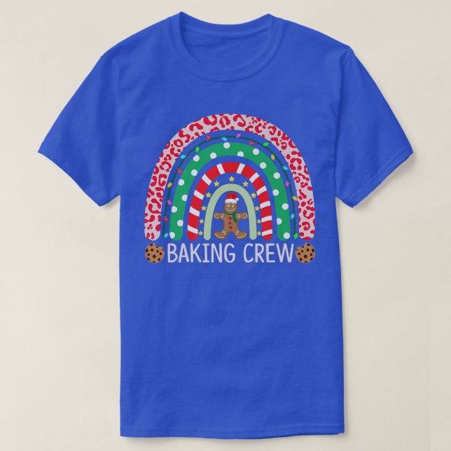 Christmas Cooking Rainbow Gingerbread Baking Crew  T-Shirt (Design Front)